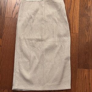 Calvin Klein Textured Tan Pencil Skirt